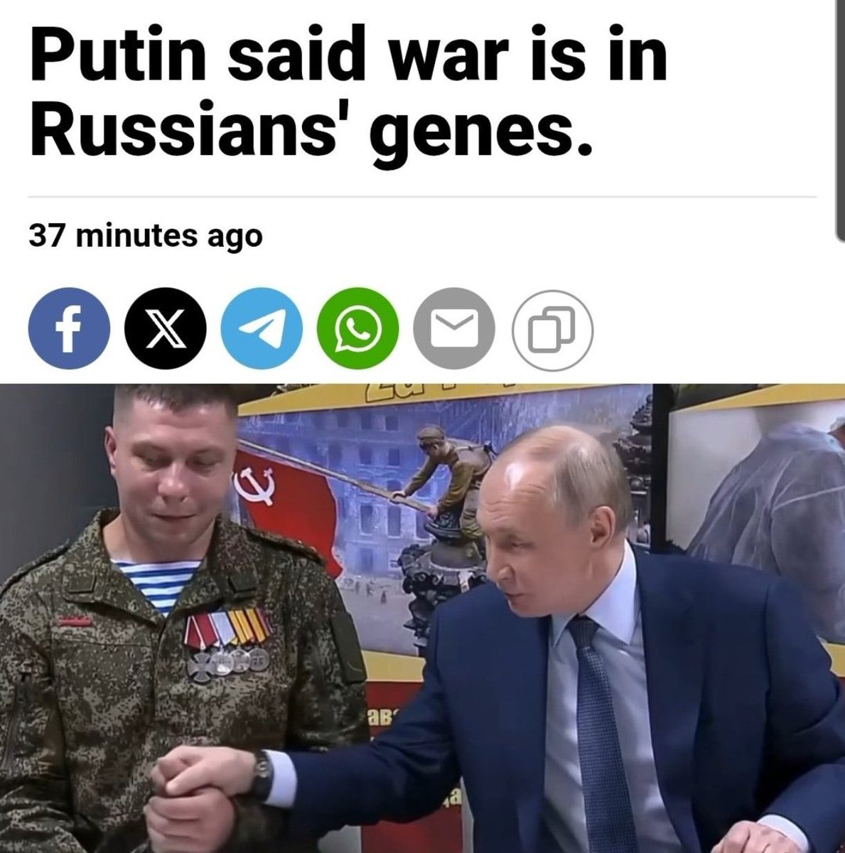 He should have said that “genocide is in Russians’ genes”
