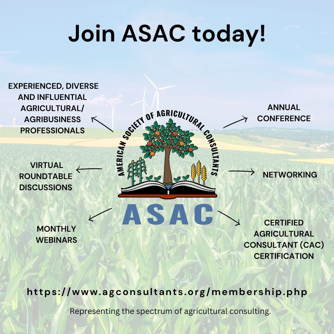 The_ASAC's tweet image. ASAC is a non-profit organization founded in 1963, and dedicated to raising the ethical standards and professionalism of agricultural consultants. It is the only professional association representing the entire spectrum of agricultural consulting. bit.ly/49pqqni
