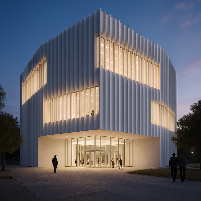 Urbanista_ai's tweet photo. Fluted monolith, beaconing, breathes luminous stories at dusk. Geometry holds night, human warmth emanates.

#ai #architecture #design #ai_architecture https://t.co/FW3CilJGhl