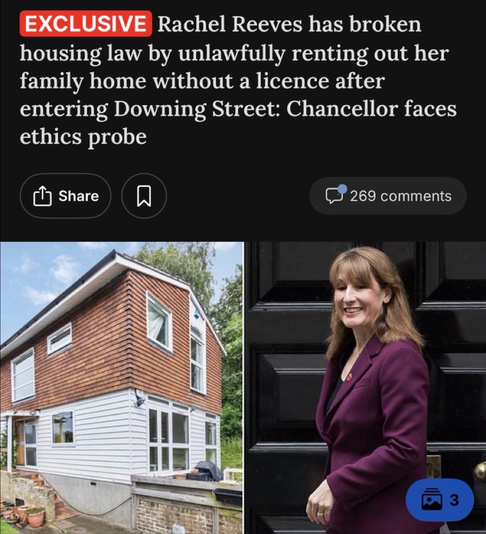 This will be the perfect excuse to sack Rachel Reeves (Thieves) after she delivers her disastrous budget next month. 

We saw from PMQs earlier today that taxes are going to be hiked by this Labour government, as Rishi stated in 2024.