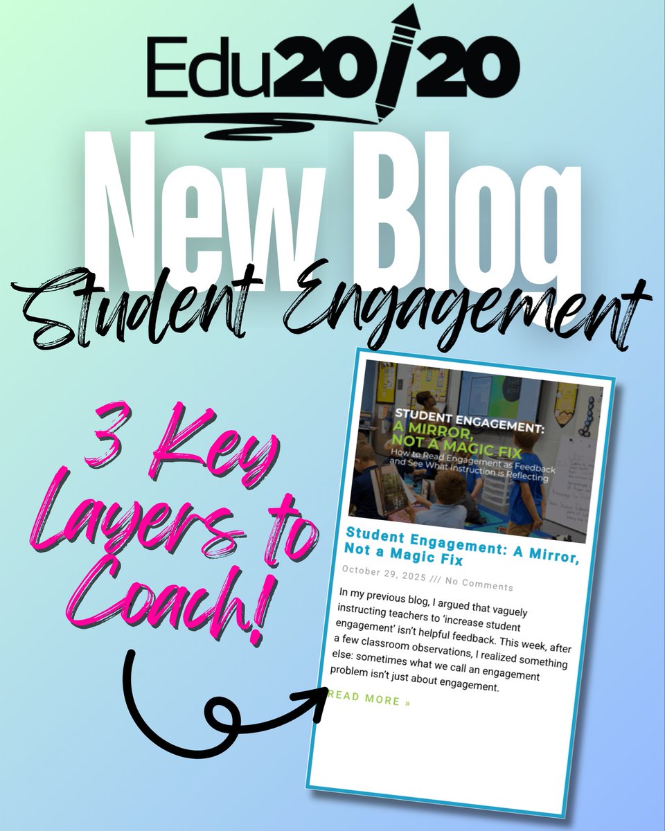 “We realized the problem wasn’t engagement itself, but what surrounded it. By adjusting three key layers, everything changed.”

edutwentytwenty.com/student-engage…

#edu2020 #studentengagement #priorityskills #instructionalcoach #teacher #educationblog