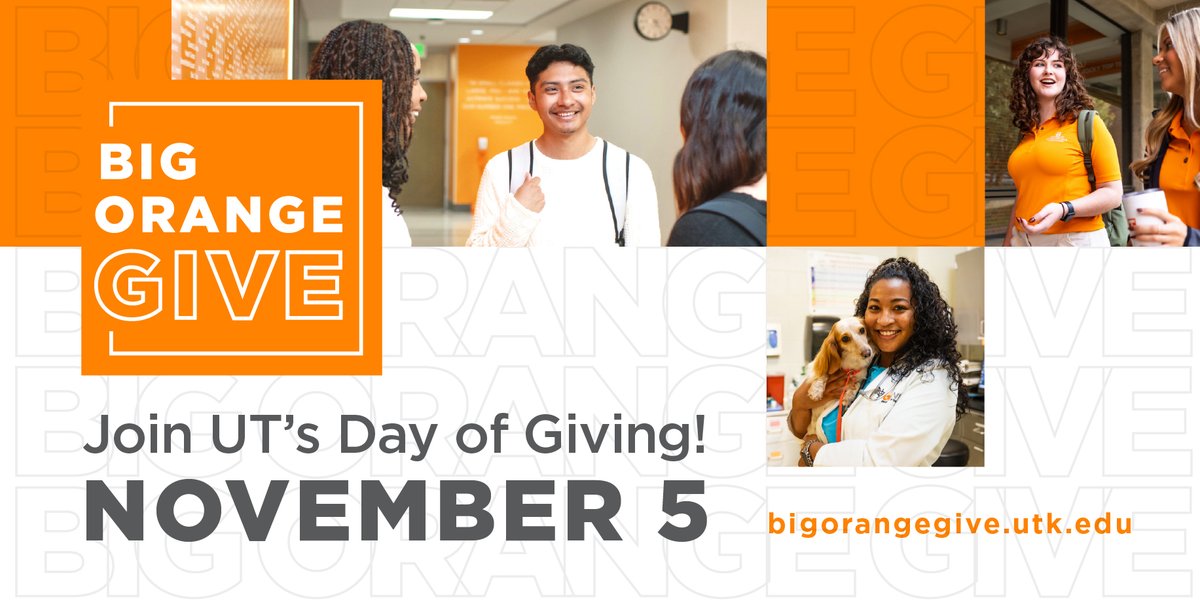 UTKALEC's tweet photo. Support what you love about UT this Wednesday, November 5, during UT’s annual Big Orange Give. https://t.co/G3de7lGTLM
