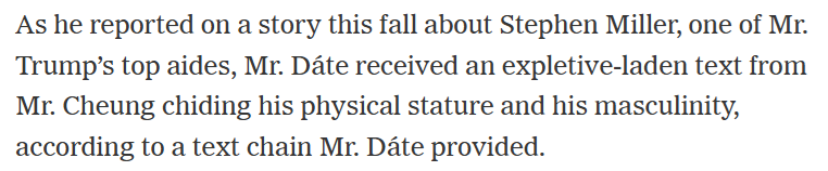 The Times' artful wording has naturally Raised An Important Question, namely: What precisely did the White House communications director call me to dissuade me from contacting Stephen Miller directly?

nytimes.com/2025/10/29/bus…