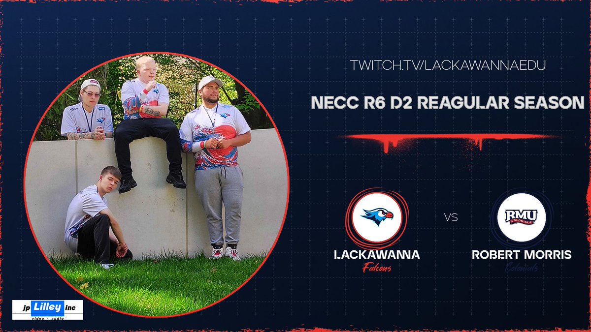 GAMEDAY!! The Falcons R6 team is in action tonight in a inner state battle. Tune into our Twitch for all the action. 

🌈6⃣
📌 <a href="/neccgames/">NECC</a> 
⏰ 8PM ET
🆚 <a href="/RMUPAEsports/">RMU Esports</a> 
💻 Twitch.tv/LackawannaEDU