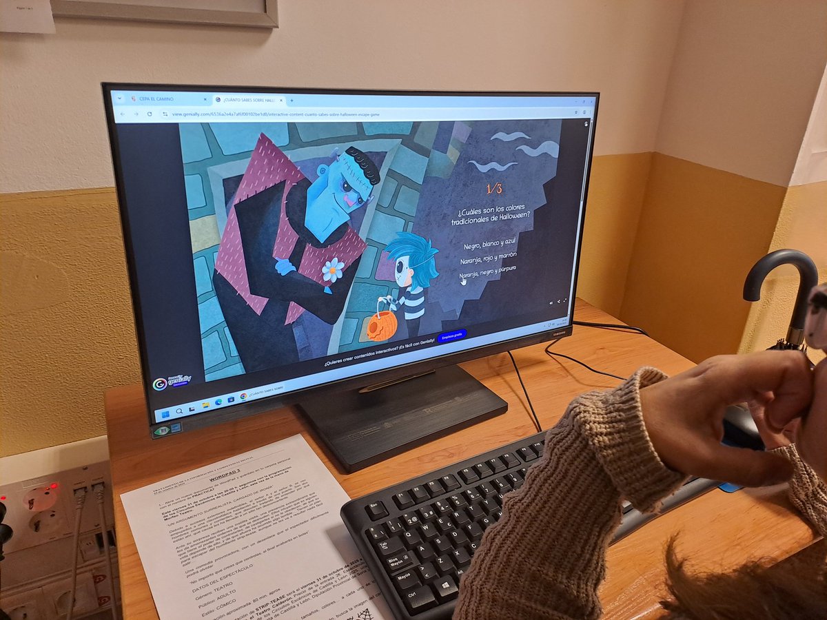 Hoy cerramos la clase de Informática 💻:  
➡️ con propuestas interactivas y juegos sobre #Halloween  
➡️ disfrutando un vídeo y resolviendo el #EscapeGameHalloween 🎃💀 con éxito ✌️
 ¡nos llevamos todos los caramelos! 🍬  🍭
<a href="/CFIEdeSoria/">CFIE de Soria</a> <a href="/fadultos/">Educación de Personas Adultas</a> <a href="/educacyl/">Educación JCyL</a>