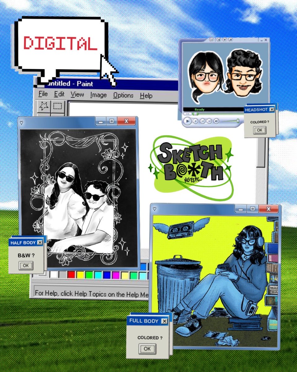 yang suka nanya "gambar di km berapaan sih, div?" 
Sekalian mo re-introduce, aku punya bisnis kecil Sketchbooth; jasa live sketch di beberapa event, juga buka commis.
buat yg mo digambarin, HMU👀✌🏻Pricelist dah redi nih, mo tanya2? bisa langsung DM aja yah😇💅🏻