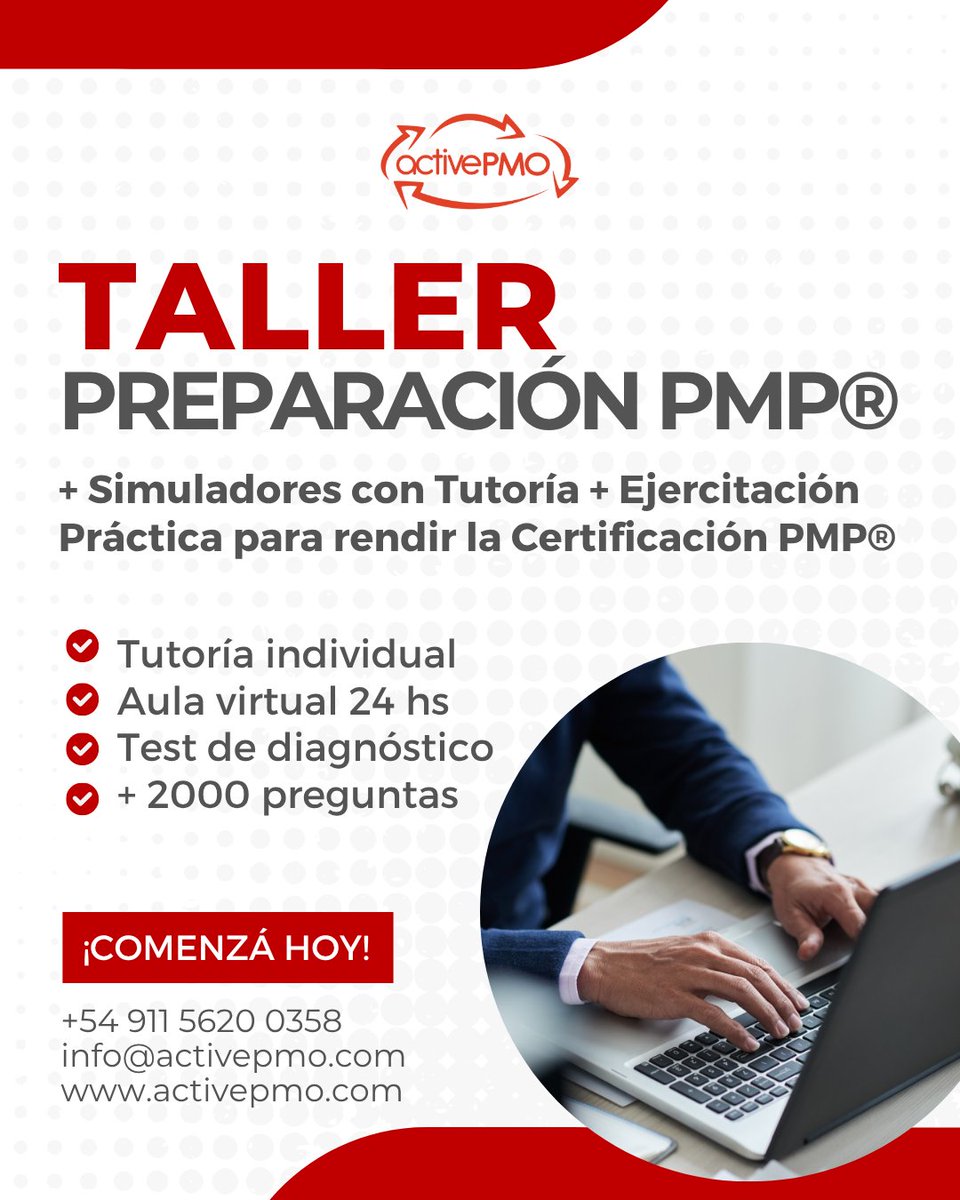 activepmo's tweet image. Inscribite a nuestro Taller de Preparación para tener la Certificación en Dirección de Proyectos más valorada del mundo. 
Contacto y más información: info@activepmo.com / activepmo.com

#PMP #projectmanagementprofessional #activePMO #direcciondeproyectos #ceciliaboggi