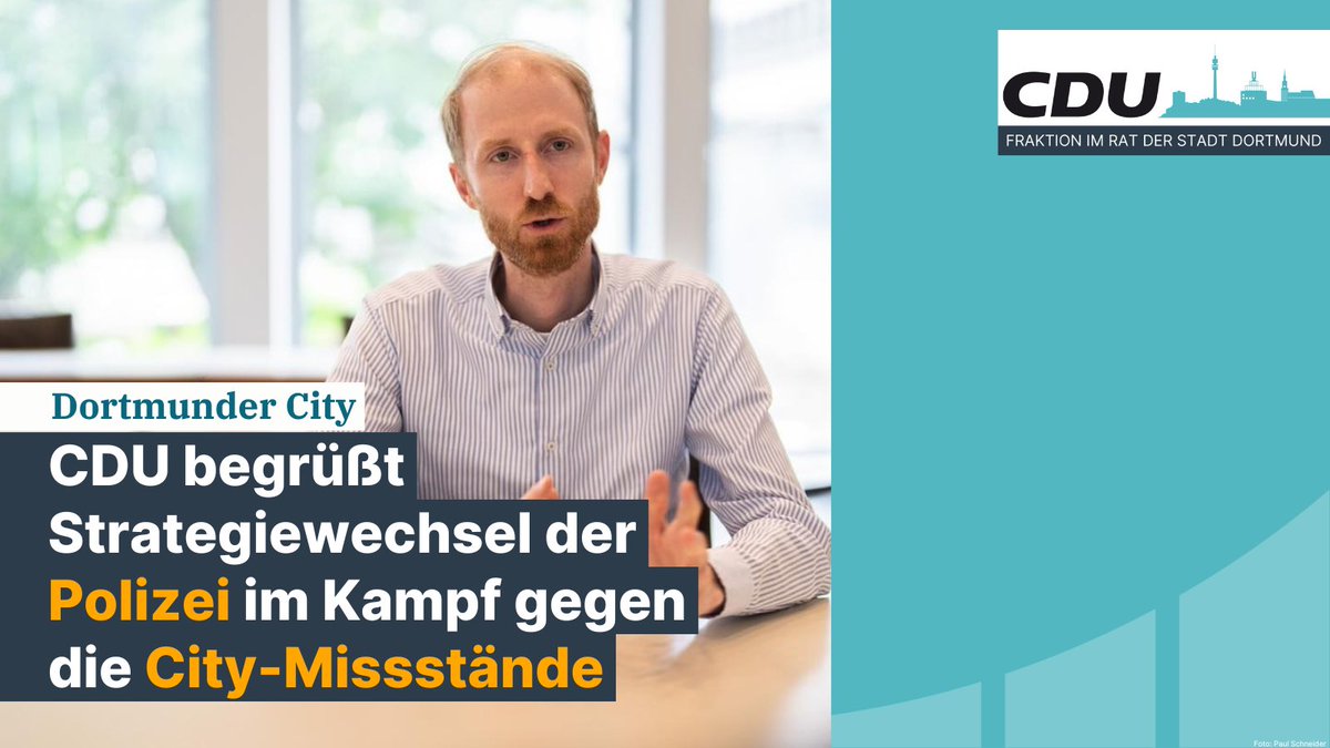 🚔🆕 Dortmunder City: CDU begrüßt Strategiewechsel der Polizei im Kampf gegen die City-Missstände: cdu-fraktion-dortmund.de/artikel/dortmu…