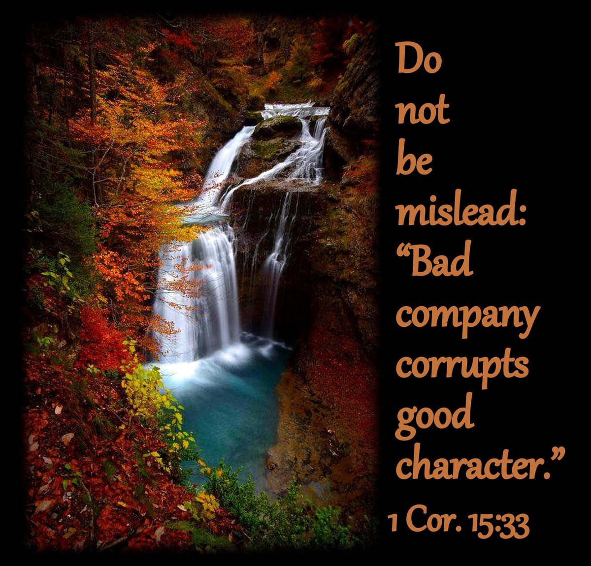 WildHeartoO's tweet image. Corinthians 15:33
Do not be misled: 
  “Bad company corrupts good character.”