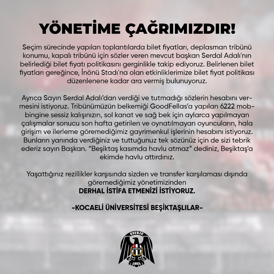 BURASI VELİEFENDİ HİPODROMU DEĞİL. BEŞİKTAŞ İNÖNÜ STADI. YÖNETTİĞİNİZ YER DE AT ÇİFTLİĞİ DEĞİL BEŞİKTAŞ JİMNASTİK KULÜBÜ.