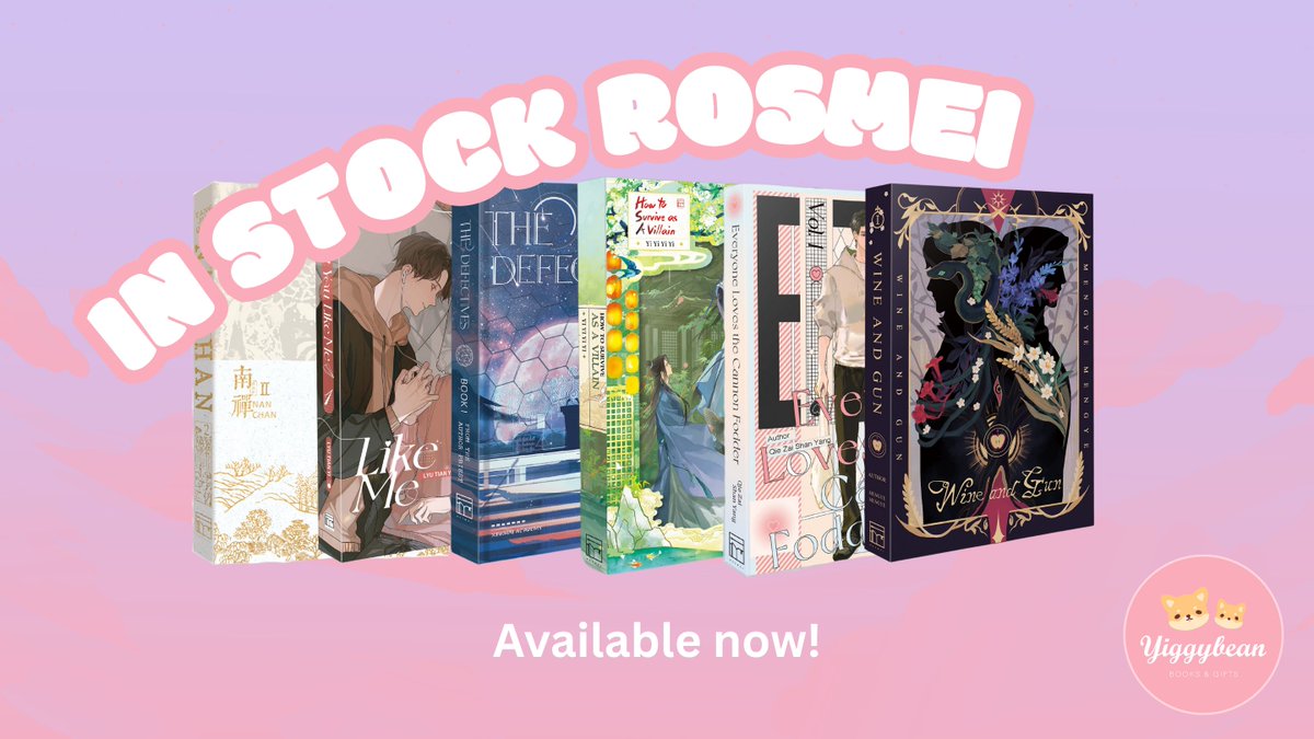 You read that right. We're moving to an in-stock system for Rosmei titles for their published works!

You can now purchase Rosmei's published library from Yiggybean, ready to ship.

yiggybean.com/collections/in…