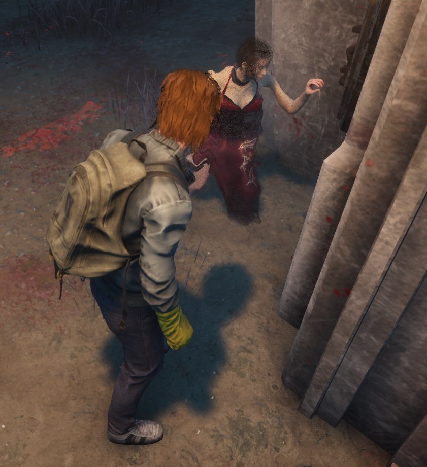 BeanbyDaylight's tweet photo. Can someone explain what happened to Ada here? The player was running around just fine, but this ghost version stayed there #deadbydaylight #dbd #hauntedbydaylight #deadbydaylightbug #AdaWong #steveharrington https://t.co/YuBFPjd4bZ