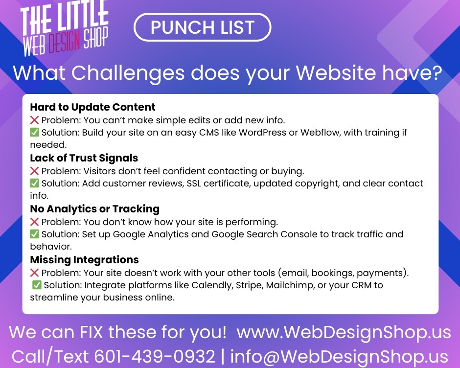 WebTLWDS's tweet image. What Challenges does your Website Have? #webdesign #website #smallbusiness #challenges