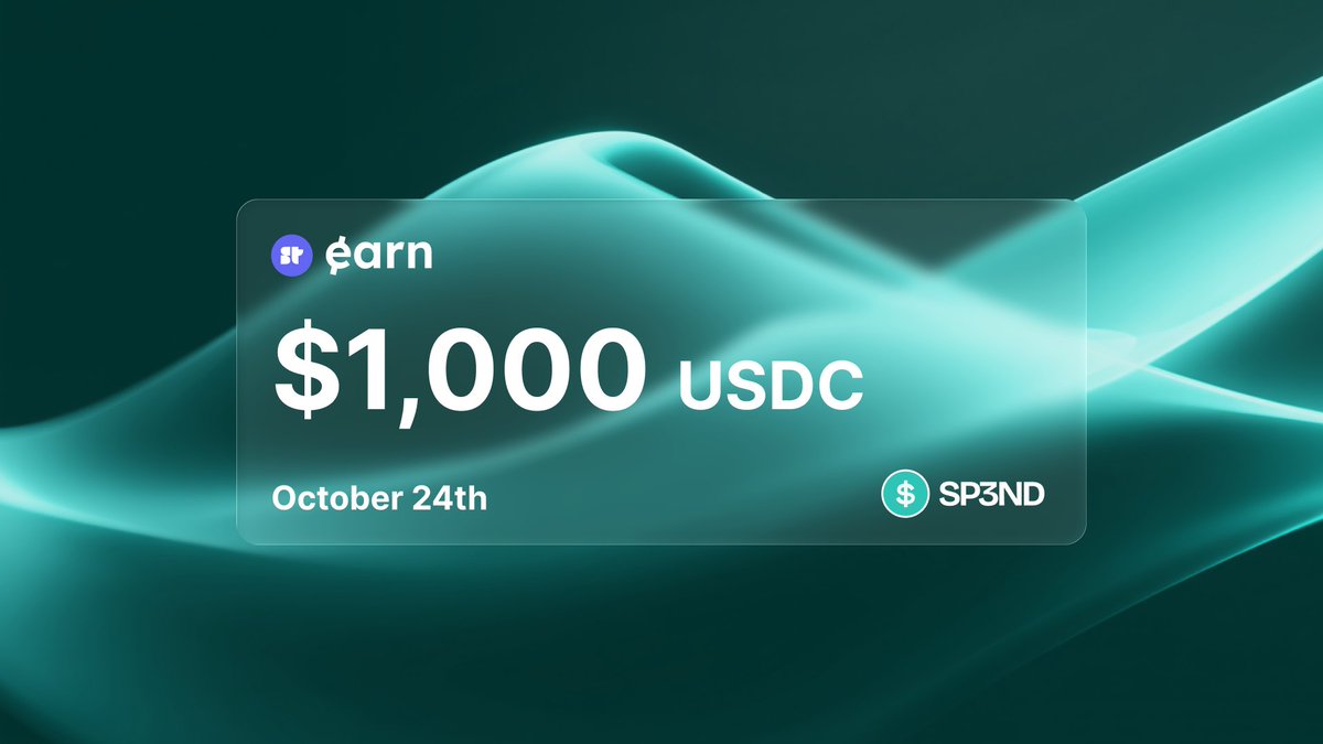 SP3NDdotshop's tweet image. 104 creators. Countless ideas. One mission, make stablecoin payments real for everyday life.
Huge thanks to everyone who participated in our SP3ND bounty the creativity and effort blew us away.
You’re all part of building the next wave of Web3 adoption 💚
The winners are in…