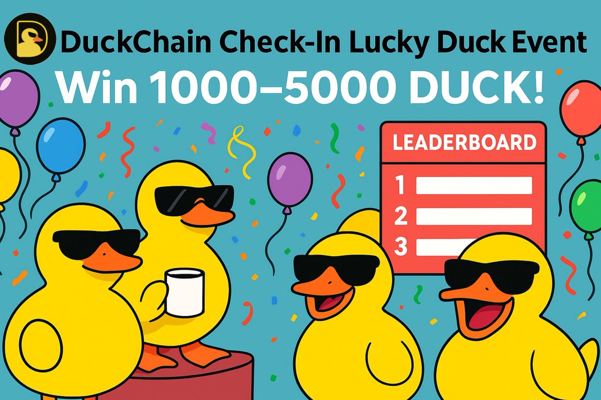 Mymak19's tweet photo. 🦆 DuckChain Check In Lucky Duck Event 🎉
Ready to #DuckIn and win 1000~5000 DUCK? It’s simple:
🔹 Send GM or drop a Meme in the GM&DuckMeme topic https://t.co/PvGBLTwNee
Make sure to include the #DuckIn tag in your message
🔹 Take a screenshot of your GM/Meme massage and share it in the #DuckInScreenshot topic https://t.co/yQccwyO6u4
🔹 The #DuckInScreenshot topic will feature a Leaderboard daily, showing the top 25 most active duckies.
Make sure you're in this leaderboard at least once.
That’s it! You’re in the draw!
→ Additionally, those who appear most frequently on the board will receive extra $DUCK rewards.
Winners will be announced on November 1st at 12:00 UTC
So waddle in, quack loud, and #DuckIn for your chance to win
#DuckChain #LuckyDuck #DuckIn