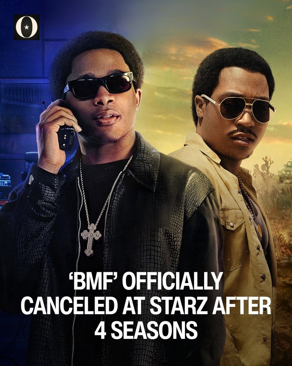 Ourstrated's tweet photo. Starz has officially canceled BMF after four seasons, bringing the hit crime drama inspired by the real-life Flenory brothers to an end.

Executive produced by Curtis "50 Cent" Jackson, the series premiered in 2021 and became one of Starz's most talked-about shows for the rise of the Black Mafia Family. According to Deadline, Season 4 will serve as the final chapter, marking the conclusion of the brothers' story. Despite its popularity, the cancellation aligns with Starz's strategy of rotating shows after several seasons due to production costs, shifting programming priorities, and behind-the-scenes conflict.