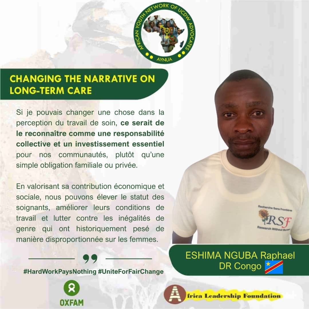 alf_NGR's tweet photo. @MakeCareCount @GAllianceCare @CARE @ilo @AU_WGYD @OxfaminUganda @DrOlumi @beautifuLife_X @ade_lewa @AU_ECOSOCC @Oxfam @WalpeAcademy @OxfaminZim @VingiPaul @CAREGlobal @IGADYouthEnvoy @AUYouthProgram @SonkeTogether @IDRC_CRDI @ByizaSerge @inclusion_ng @Men4Equality @africaupdates @AssociationAwak @Bekezelabhbc @Amanitvafrique @GenderMonitorRw #AYNUAReflectionsSeries

Care must be visible and valued (Raphaël🇨🇩), made seen through storytelling (Ngoni🇿🇼), backed by national care policies and accountability (Fola🇳🇬), and formally recognised within our systems and institutions (Salim🇸🇱)

#UniteForFairChange #InvestInCare https://t.co/lzRQDJ2QOx