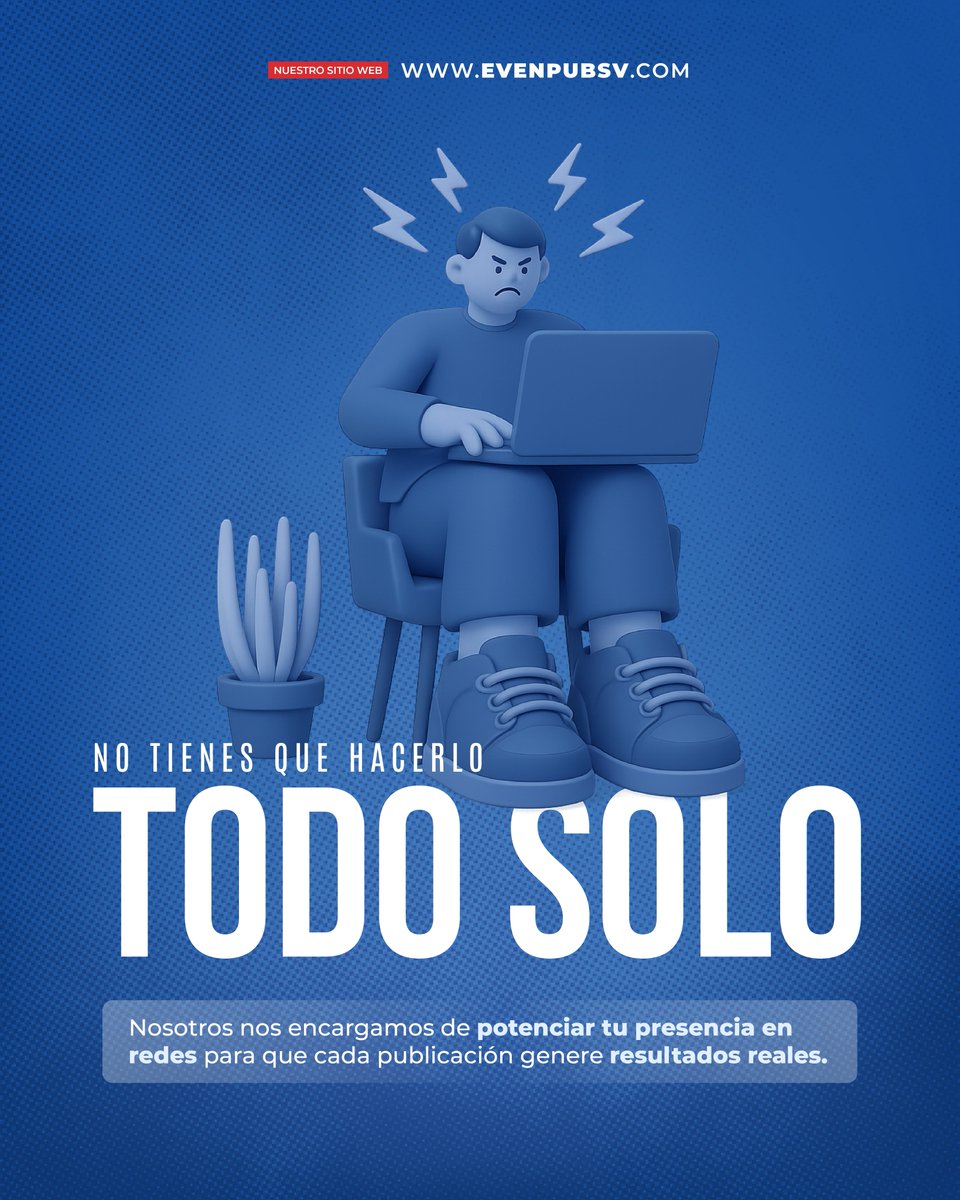 evenpubsv's tweet photo. Sabemos que manejar tus redes puede ser agotador! Por eso, en EvenPub te ayudamos a que tus esfuerzos se conviertan en resultados reales 💯

#Publicidad #MarketingEstrategico #Campañas #AgenciaDePublicidad https://t.co/WjkjlHNWdS