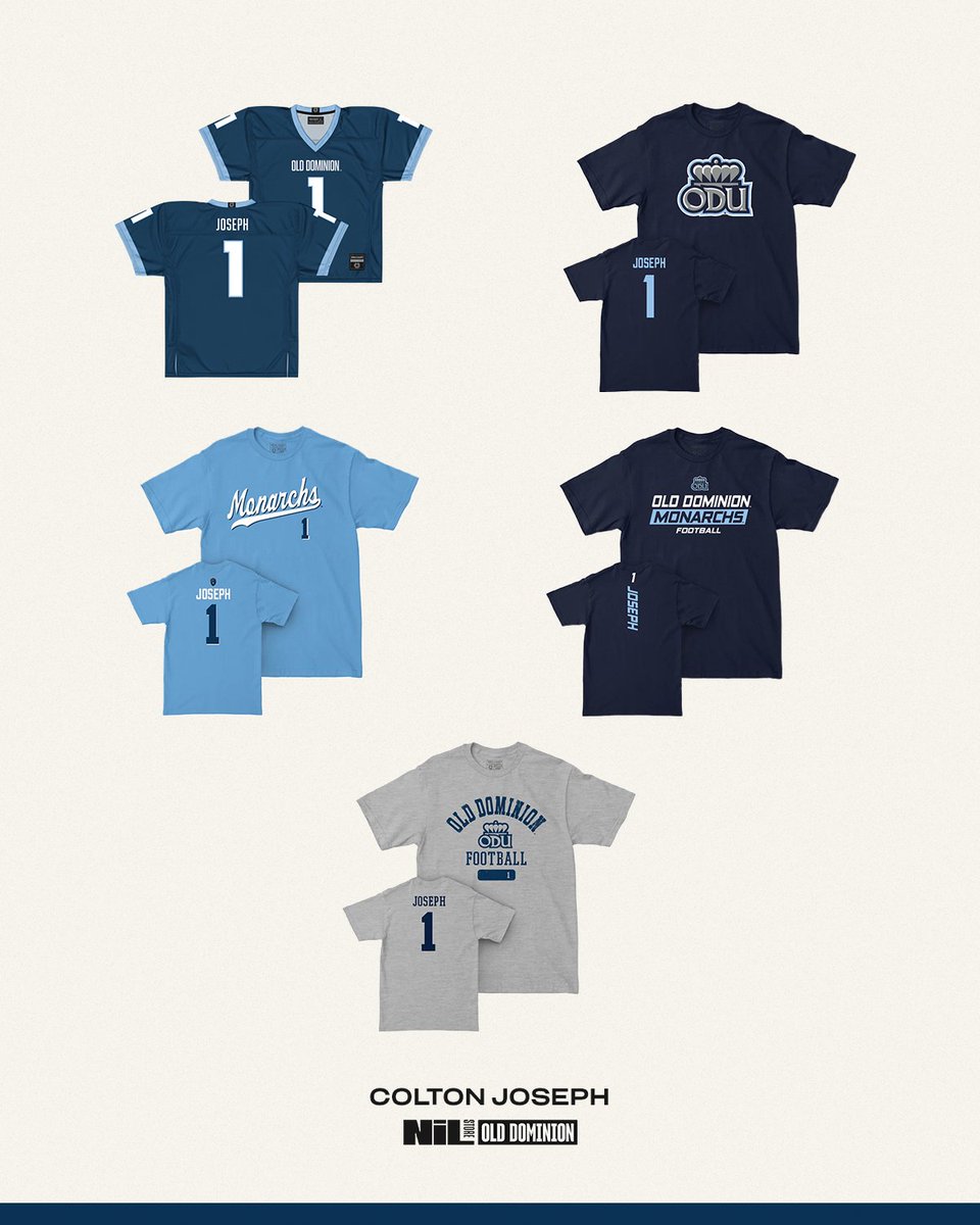 ODUNILStore's tweet image. What a game for @_ColtonJoseph1 !  21 of 33 passing for 305 yards and 3 touchdowns in the win!

Shop his collection today: nil.store/old-dominion/o…