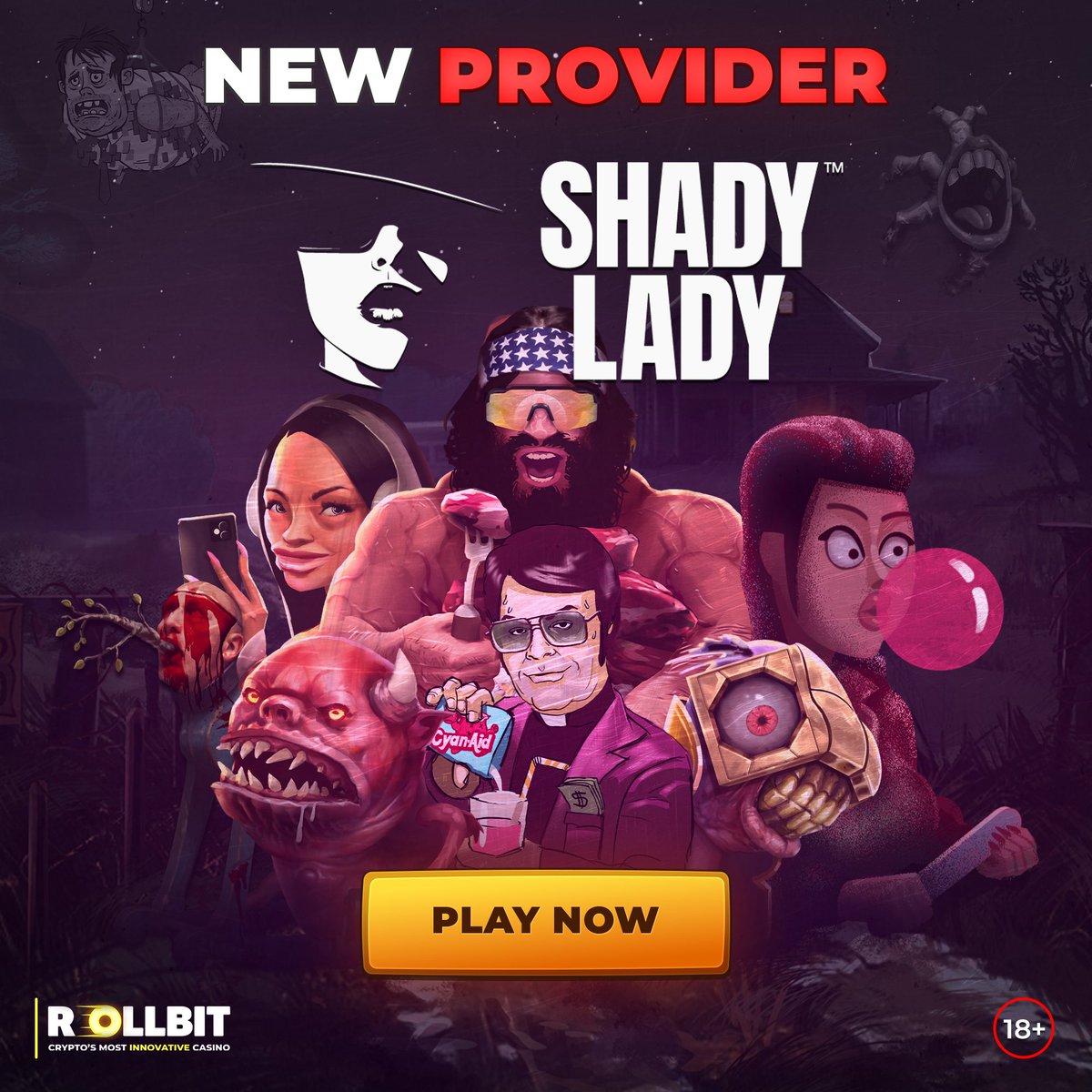 Have you played a game by Shady Lady? 

The new provider and seven of their slots are now available on Rollbit!

Check them out and let us know what you think below!