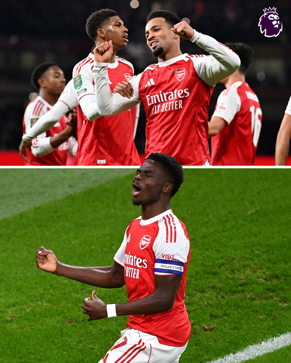 Ethan Nwaneri and Bukayo Saka on target, as <a href="/Arsenal/">Arsenal</a> beat Brighton to reach the EFL Cup quarter-finals 🔴