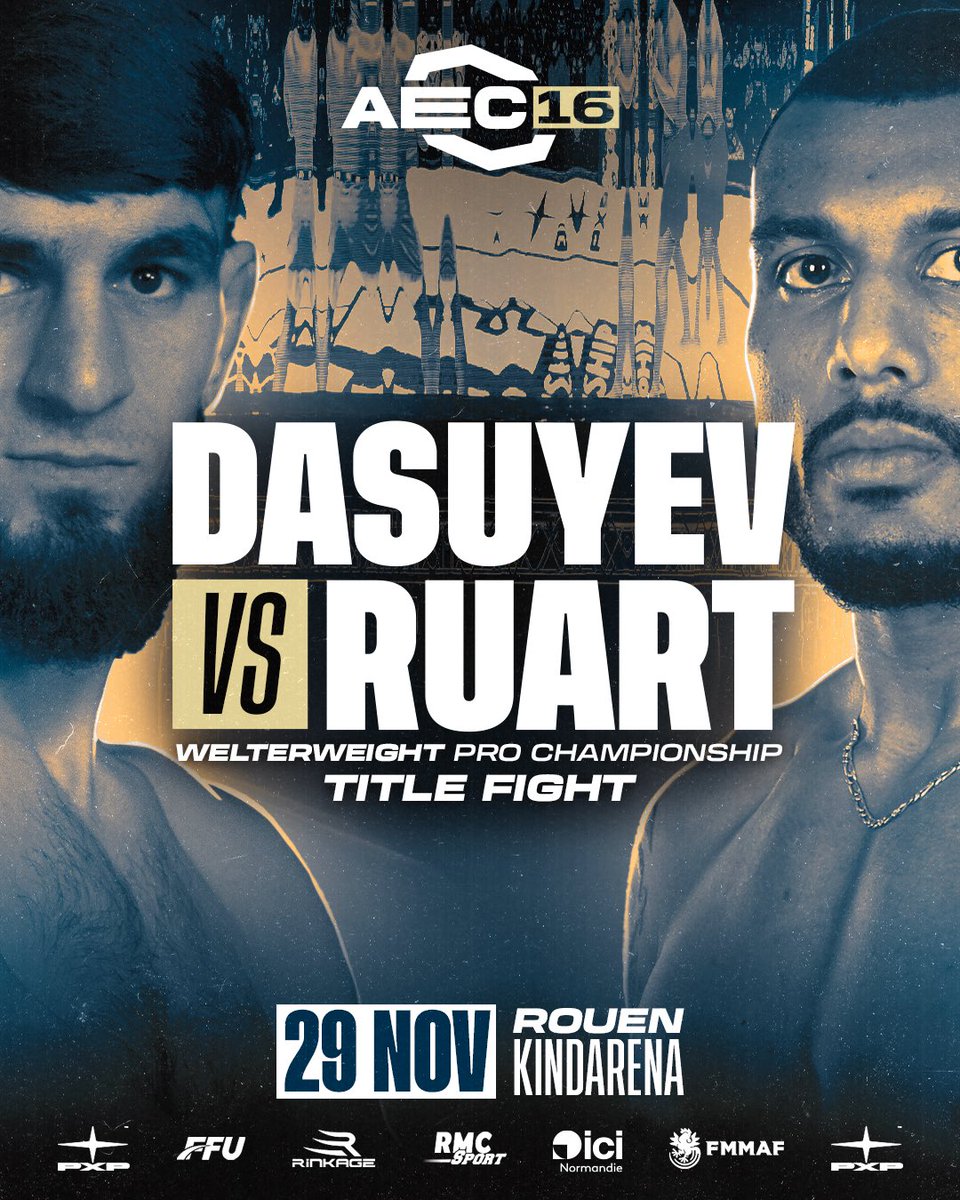 aec_mma's tweet photo. 🤯 • UN MAIN EVENT DE FOLIE À ROUEN #AEC16

Alvi DASUYEV 🇧🇪(7-0) 🆚 Kevin RUART🇨🇭(12-8)

Il ne va pas falloir cligner des yeux …⚔️👀

[🎟️ BILLETTERIE | https://t.co/nMfcWgEgO4 ] https://t.co/WQurdoNBJo
