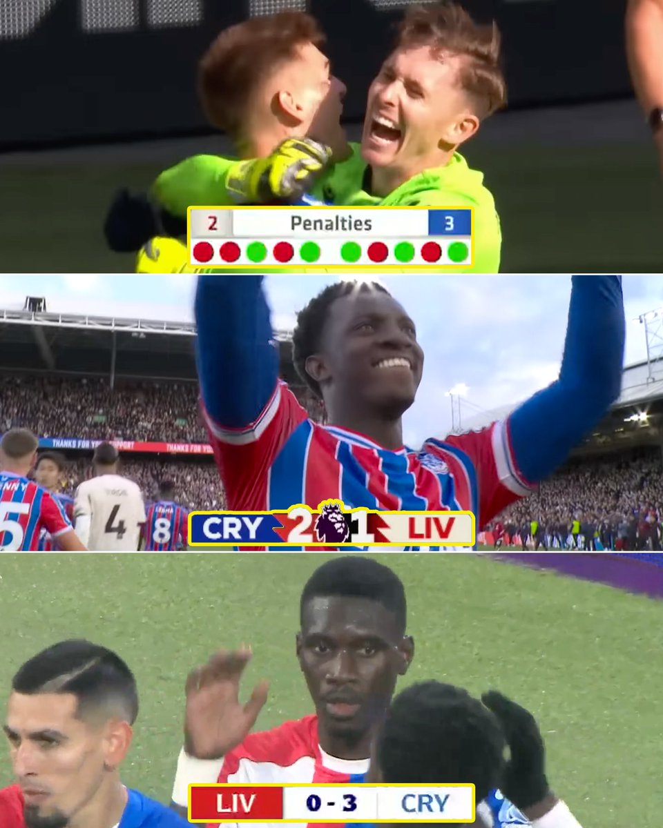MenInBlazers's tweet photo. Crystal Palace have beaten Liverpool three times this season and it's only October 🤯 https://t.co/Oz7yYhNcvT