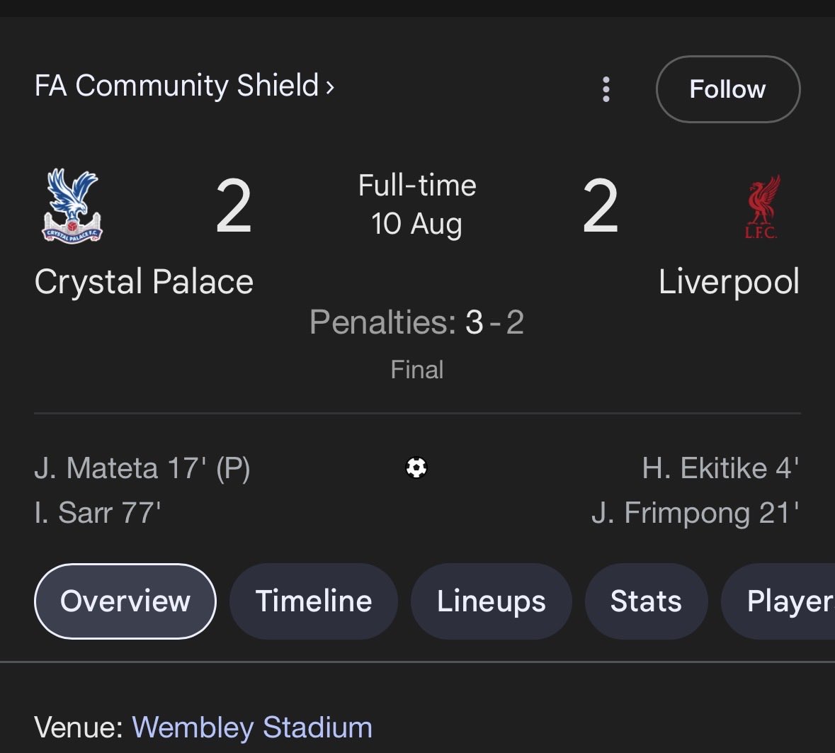 justpaza's tweet photo. @CPFC “Name me a time and a place” aah team 😭 https://t.co/vIud8duDmA