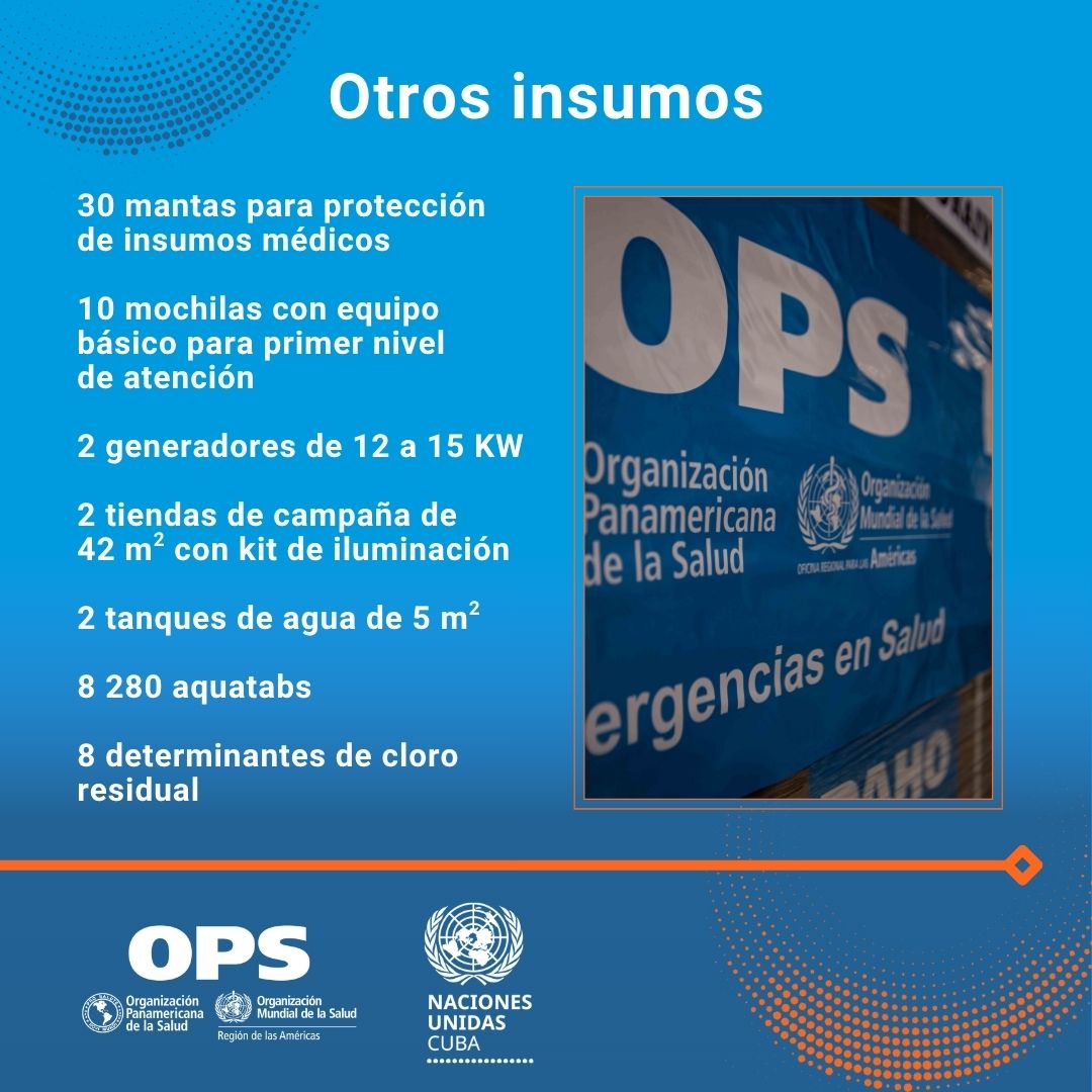 Ya está en 🇨🇺carga de 2,6 T enviada desde Reserva Estratégica de <a href="/opsoms/">OPS/OMS</a> en Panamá para apoyar respuesta en salud en zonas afectadas por #Melissa

Este es un esfuerzo en el marco del mecanismo de acción anticipatoria del Fondo Central para la Acción en Casos de Emergencia <a href="/UNCERF/">CERF - The UN's emergency fund</a>
