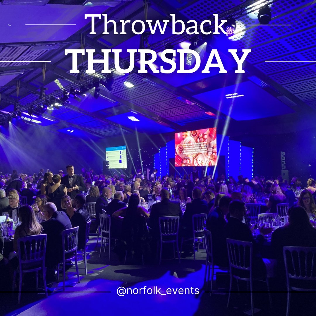 #ThrowbackThursday to the incredible <a href="/EDP24/">Eastern Daily Press</a>  Business Awards at the Royal Norfolk Showground. We've been lucky to attend previously and it is always a brilliant celebration of Norfolk’s business community.

This year’s event is next month and tickets are available now.