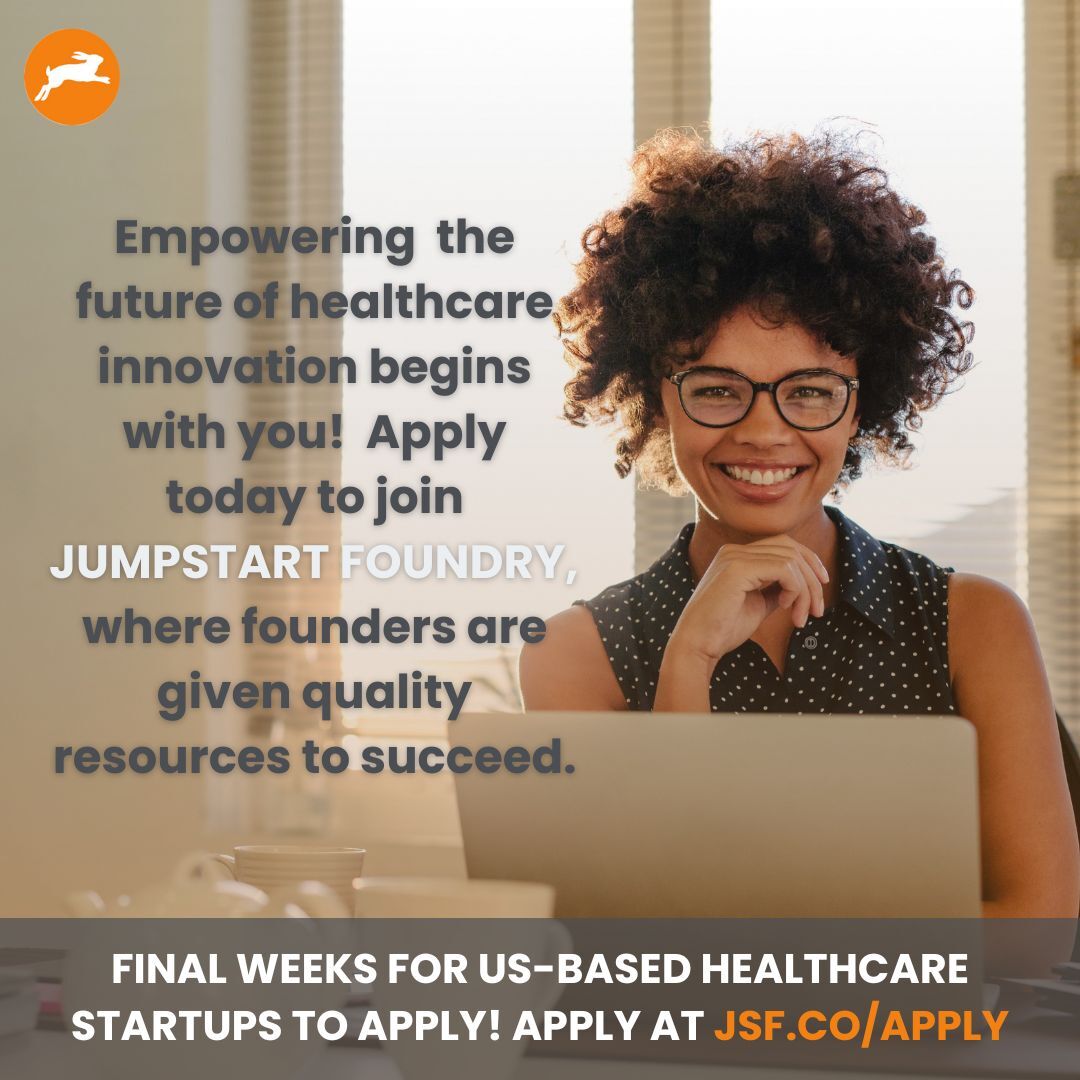 jsfoundry's tweet image. 2025 Q4 Cohort Applications close on Nov 7th!
We invest $150K in each selected startup + exclusive access to our Jumpstart Insight Program for growth-focused support. 

Apply today to Make Something Better with JSF! bit.ly/3W3oSJM

#HealthcareFounders #JSF
