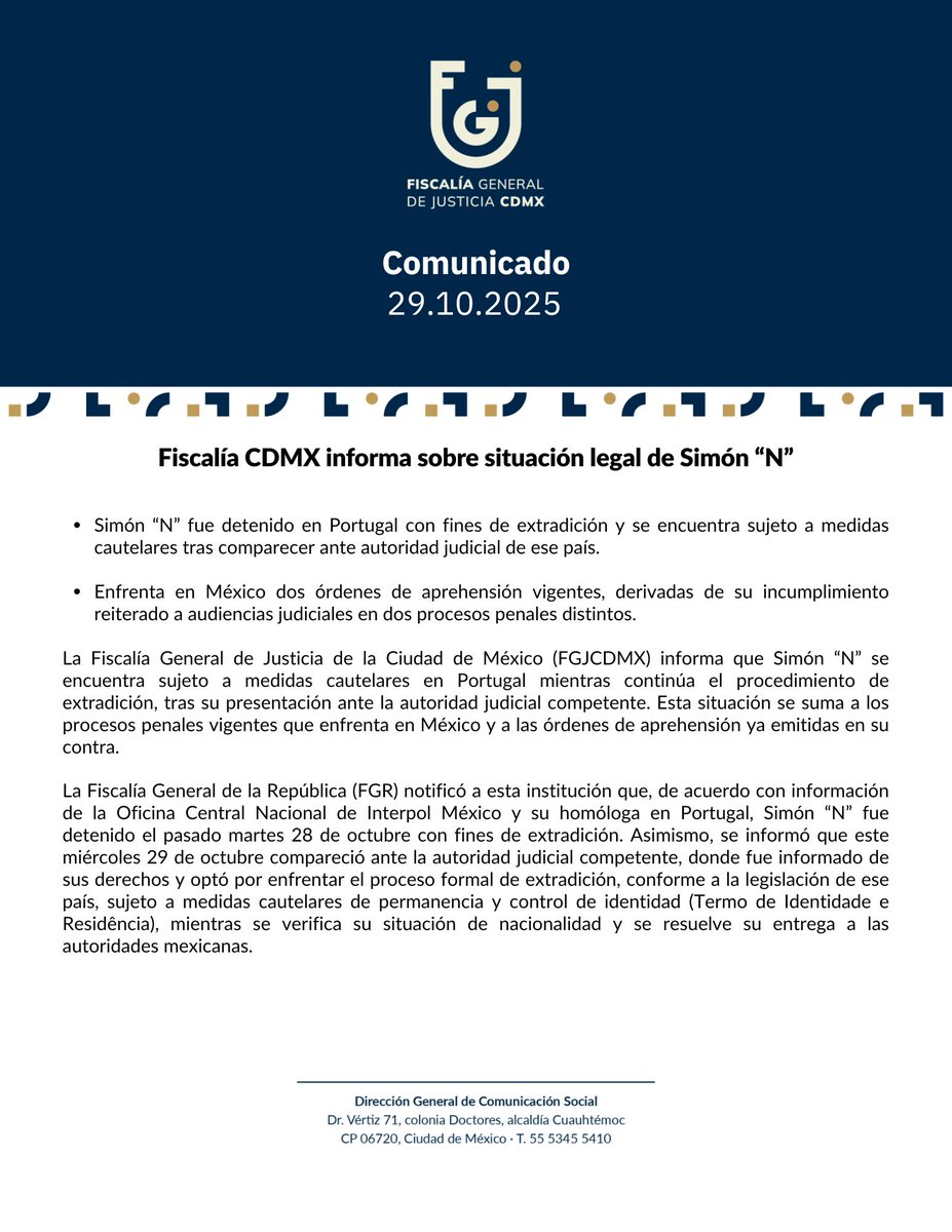 Fiscalía CDMX tweet media