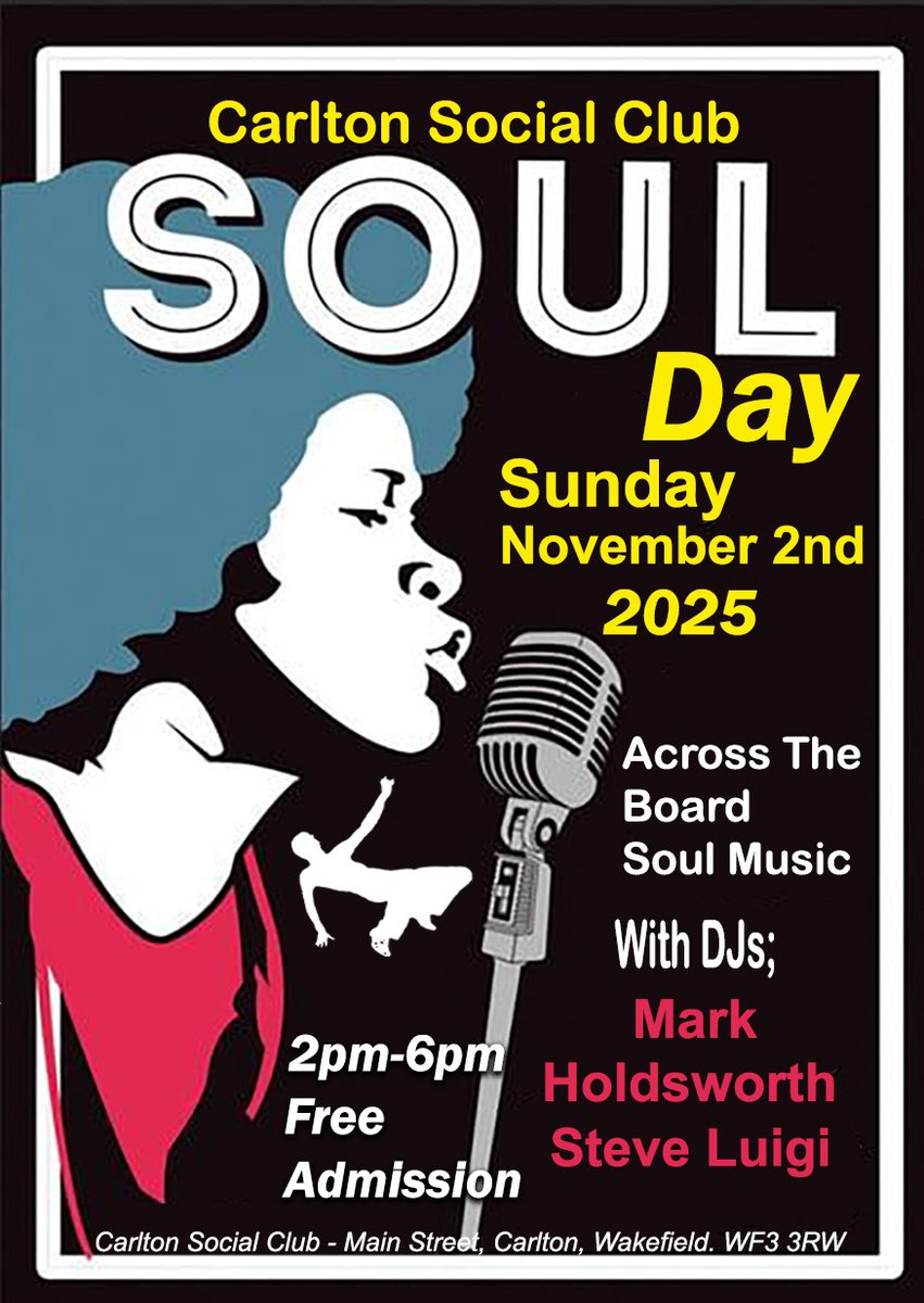 steveluigi's tweet photo. This Sunday in Stanley Wakefield. A Free admission Across The Board Soul Music event. 2pm-6 pm https://t.co/LOq83yLX76