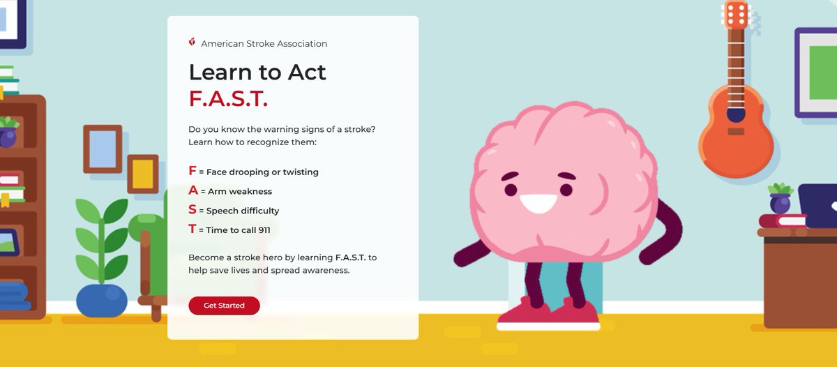 Do you know the warning signs of Stroke? Every year, approximately 800,000 people in the U.S. have a stroke. Strokes are largely preventable, treatable and beatable. Learn the warning signs and how to spot a stroke F.A.S.T.: stroke.org/en/fast-experi…

#WorldStrokeDay