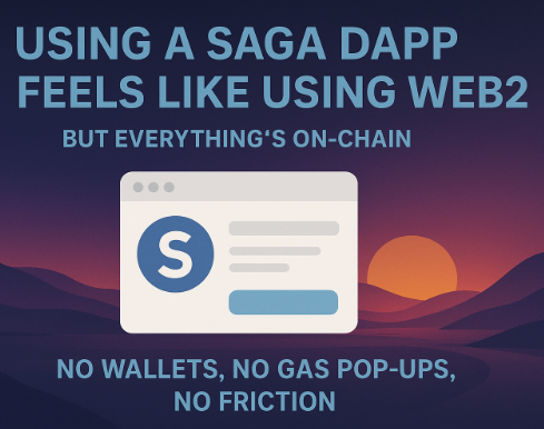 Using a Saga dApp feels like using Web2 — but everything’s on-chain.
No wallets, no gas pop-ups, no friction.
That’s what “usable DeFi” actually means.