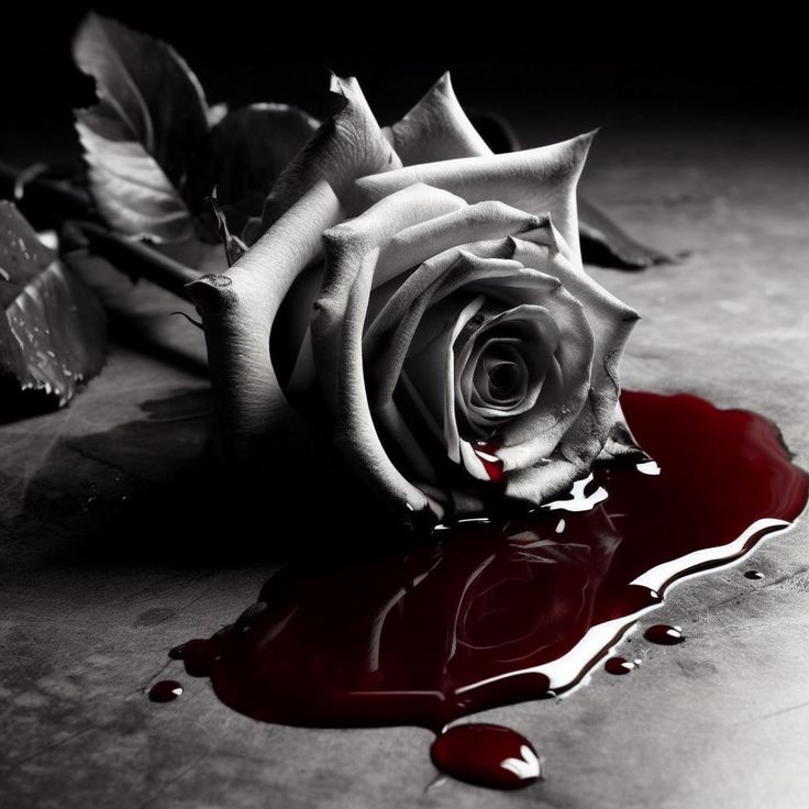 Doce rosas marchitas
Vino derramado sobre el mantel,
la alcoba vacía,
la noche tardía,
la vida perdida.  
Hay musgo en el llanto,
bailando sobre este ayer.  
Quebranto en los pasos,
manos de espuma,
caricias de sal
sobre la herida sedienta.
#TaleTober2025
#OtoñoyArreboles 🍂
Día