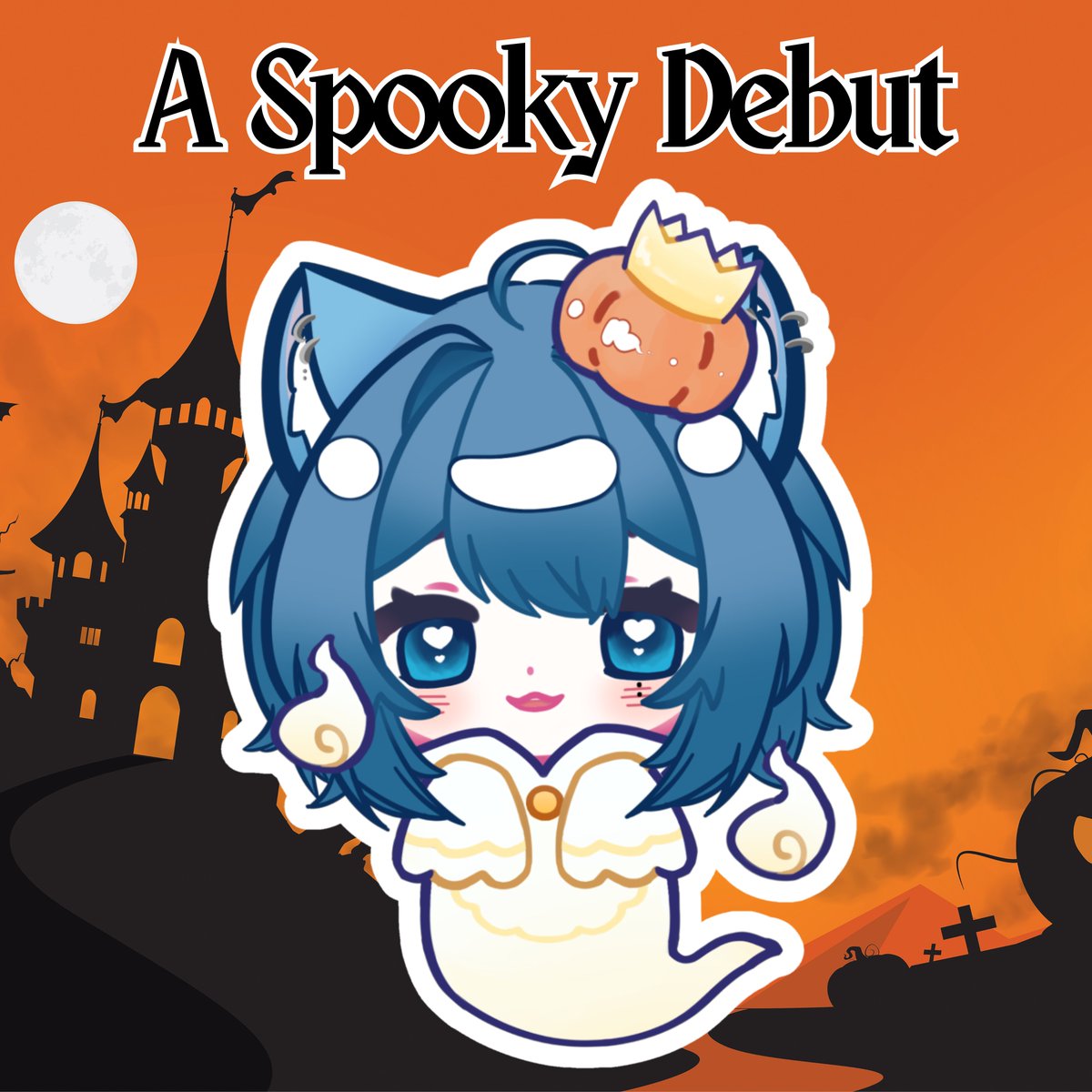 Halloween debut happening now! 👻🎃🐈‍⬛

come say BOO on the purple app! :3