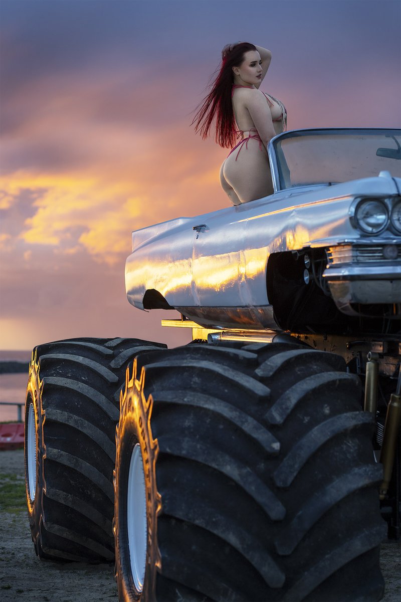 I remember when I shot Ivy Dragon with a monster truck earlier this year, the concern was that the truck would dominate the viewer's attention in the final photos. Not sure it worked out that way.