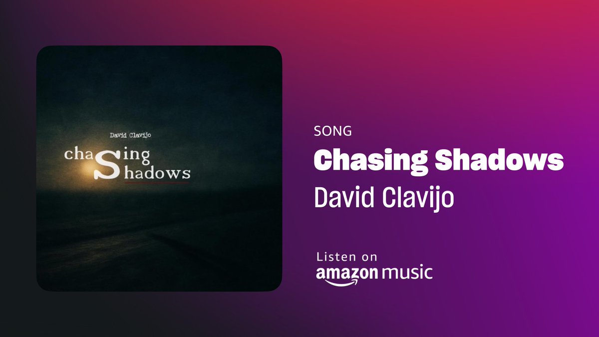 Imagine the moment between nostalgia and hope.
That’s “Chasing Shadows” a story told through piano and strings.
Now available on <a href="/amazonmusic/">Amazon Music</a> 🎻✨
#CinematicMusic #DavidClavijo #NewMusic

music.amazon.com/albums/B0FHN8S…