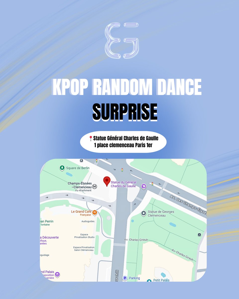 beogcrew's tweet photo. 🇫🇷KPOP RANDOM DANCE by Be-OG🇫🇷
Nous organisons un random play dance le samedi 22 novembre à 14h30 à Paris !✨️

🗓 SAMEDI 22 NOVEMBRE
📍 STATUE GÉNÉRAL CHARLES DE GAULLE, 1 PLACE CLEMENCEAU 75008 PARIS
🕑 14H30

VENEZ ! ❤️
#kpop #kpopinparis #RANDOMPLAYDANCE #kpoprandomplaydance https://t.co/rb97bHWS7d