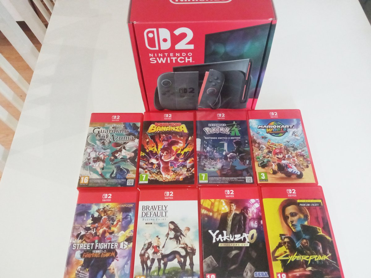 Estos son los juegos físicos, que tengo por ahora de Switch 2!!!❤

➡️Haber si me pongo las pilas, que me falta por pasarme la mitad de los juegos, cada semana salen muchos juegos nuevos, me falta tiempo!!!😭