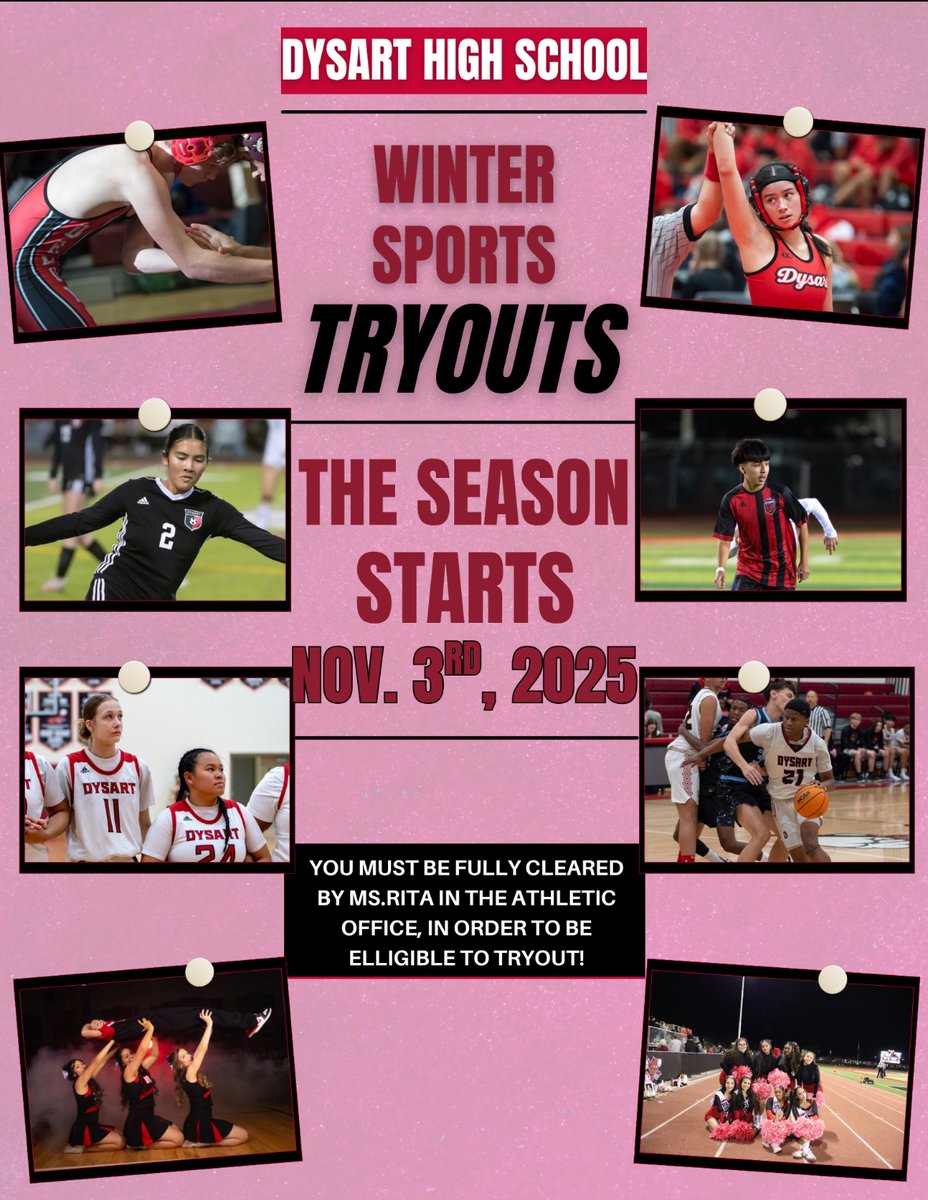 🚨🚨Dysart High School Try-Out are right around the corner…🚨🚨