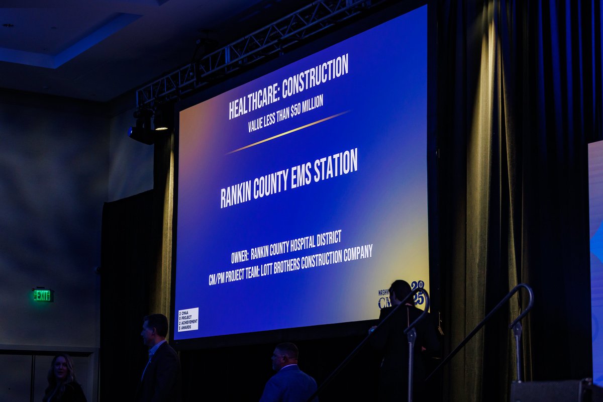 LottBrothers's tweet photo. Honored to receive a CMAA Project Achievement Award in the Healthcare Construction Under $50 Million category for our Rankin County EMS Station project! A true reflection of our commitment to quality, collaboration, and client-focused delivery. https://t.co/Ac1GUSMJTJ