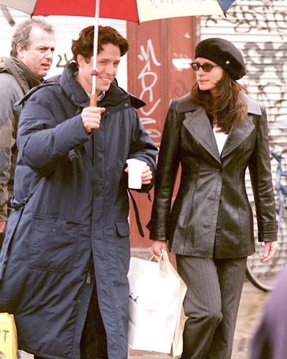 hugh grant and julia roberts behind the scenes of notting hill (1999)