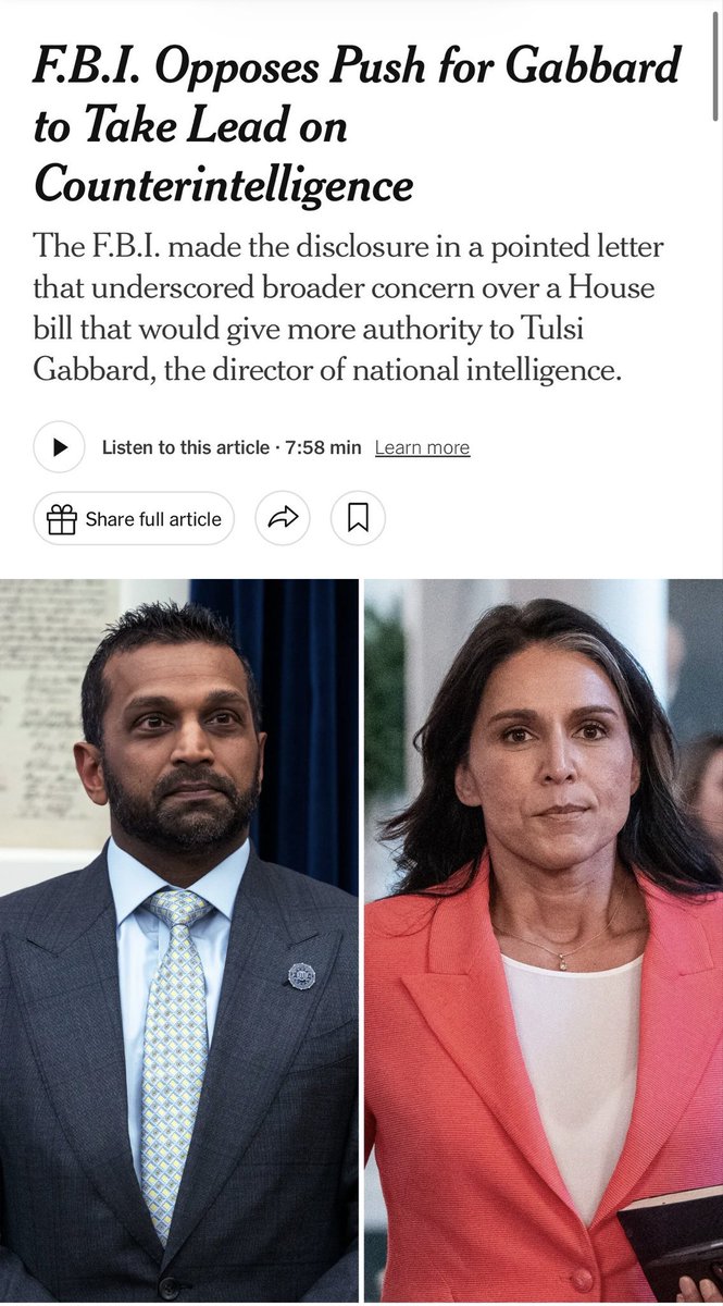 Kash Patel is usually wrong, but he’s right about this one. Gabbard is a pro-Russian traitor