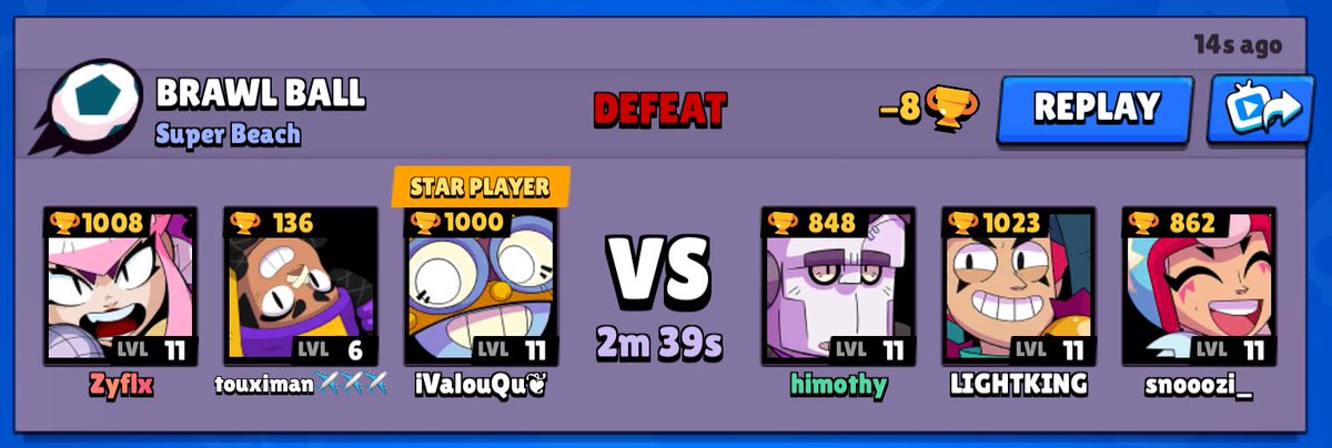 my melodie is over 1k trophies and the matchmaking has the audacity to team me up with a level 6 136 trophy mina
this makes no sense 😭