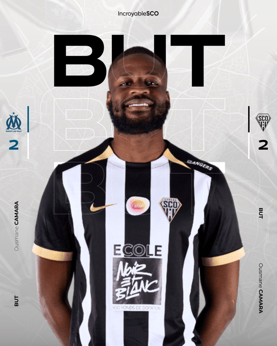 ⏱️ 90’+6 : 𝐁𝐔𝐔𝐔𝐔𝐓 !!! ⚫️⚪️

⚽️ C’est fouuu, Ousmane Camara égalise en toute fin de match pour Angers SCO ! 💪🏻 

#OMSCO 2-2