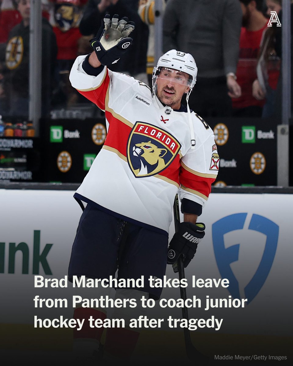 TheAthletic's tweet photo. Brad Marchand is stepping away from the Panthers to support a friend whose daughter died.

Marchand traveled to his hometown of Halifax earlier to support local coach and trainer JP MacCallum, whose 10-year-old daughter Selah died after a year-long battle with cancer.

Wednesday's game will be used as an opportunity to honor Selah’s memory and raise funds for her family, and Marchand has donated a signed jersey for an online raffle.

Full story:
https://t.co/Uu9BVBXdgu