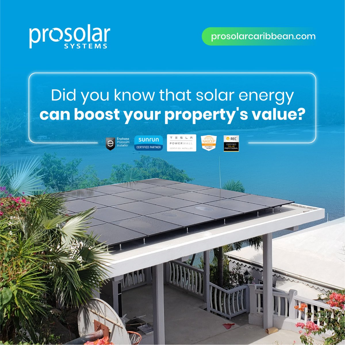 ProSolarAmerica's tweet image. According to multiple studies, homes with solar power systems sell faster and for more. Why? Because energy efficiency is no longer a luxury , it’s a smart investment.

🔗 prosolarcaribbean.com

📞 340-201-4752

#SolarPower