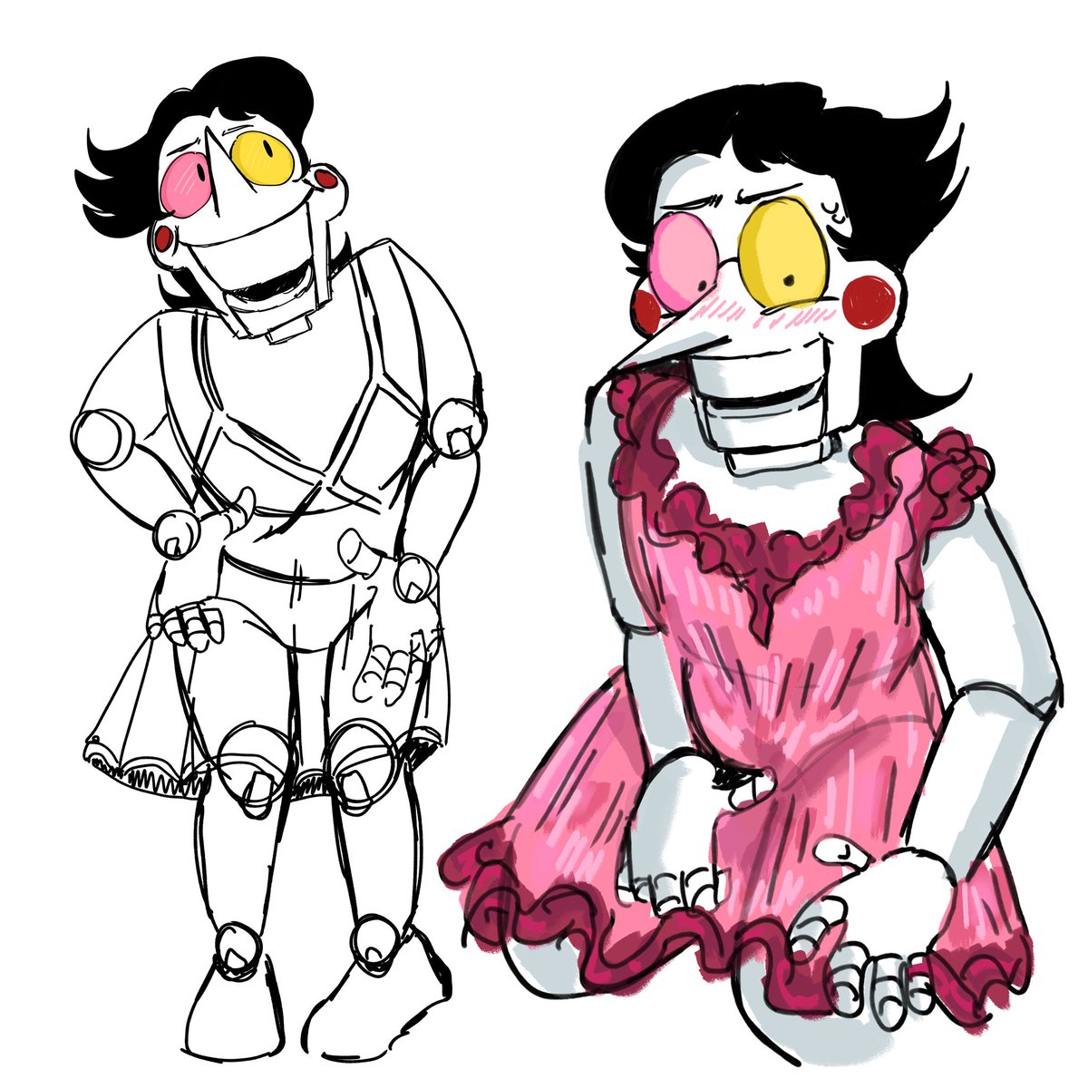 cherrycupidbow's tweet photo. Hii! I’ve been so busy that I haven’t drawn anything good

So I’m posting some doodles… Different flavors of Spamton ig

I love drawing puppet Spamton in cute dresses… He’s hawt to me idk what to tell ya

#deltaruined https://t.co/E6mrKmf6NU